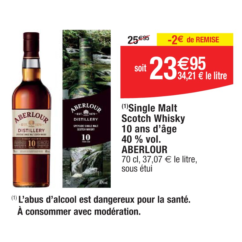 Single Malt Scotch Whisky 10 ans d’âge 40 % vol. ABERLOUR