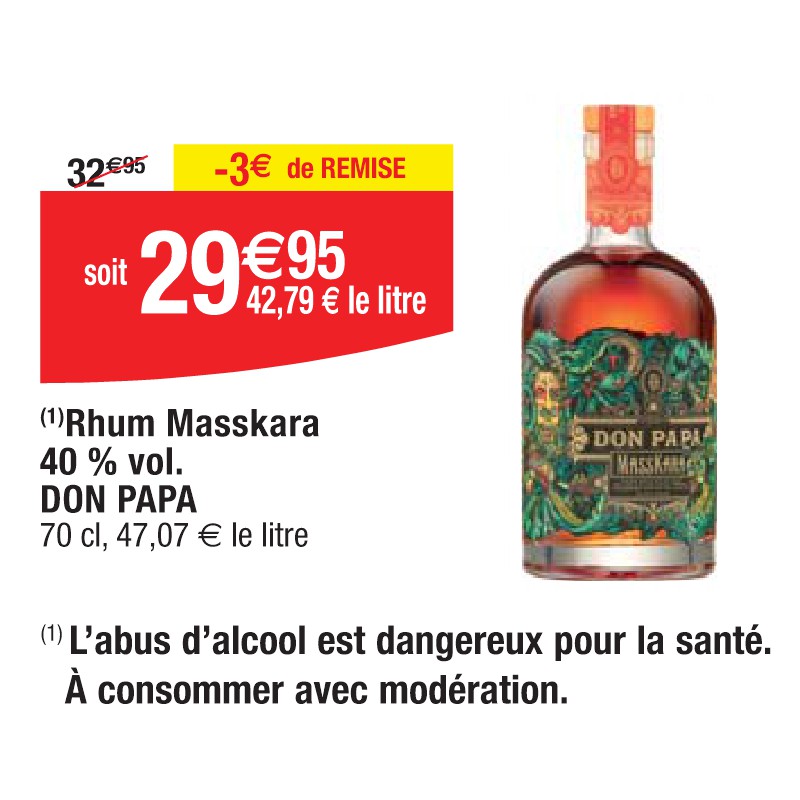 Rhum Masskara 40 % vol. DON PAPA