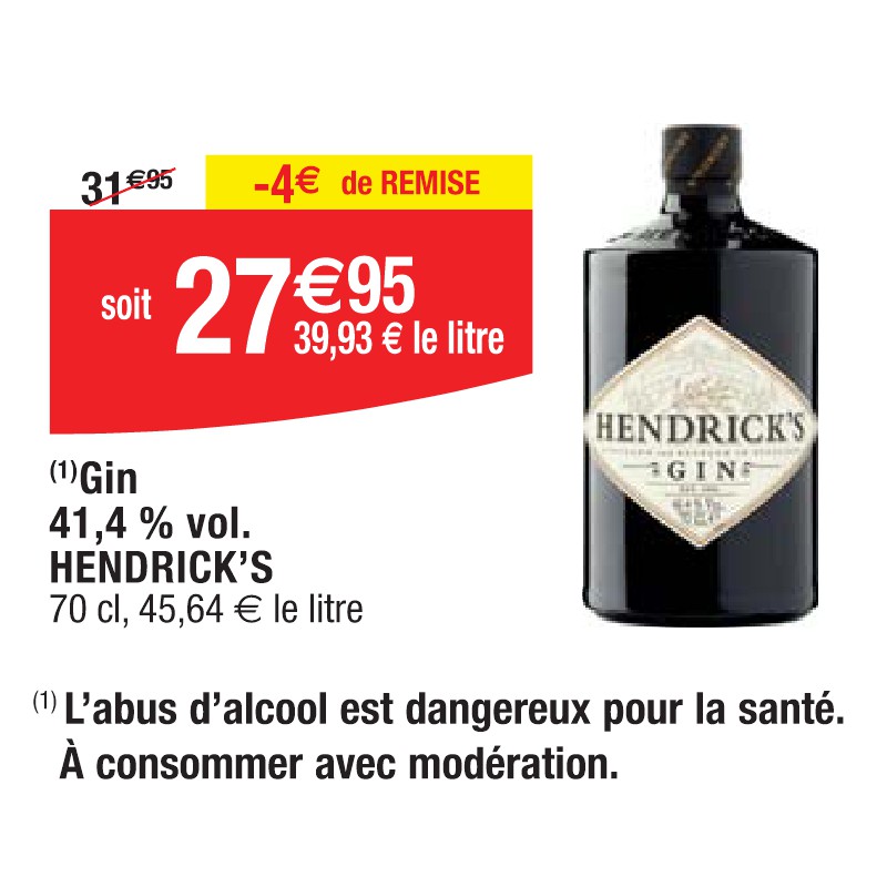 Gin 41,4 % vol. HENDRICK’S