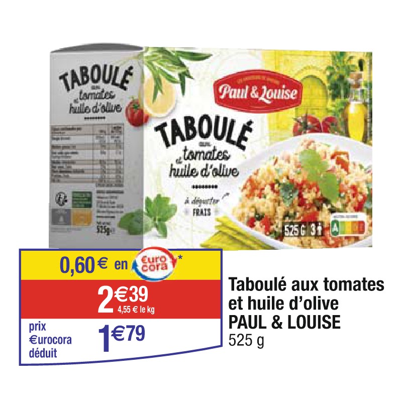 Taboulé aux tomates et huile d’olive PAUL & LOUISE