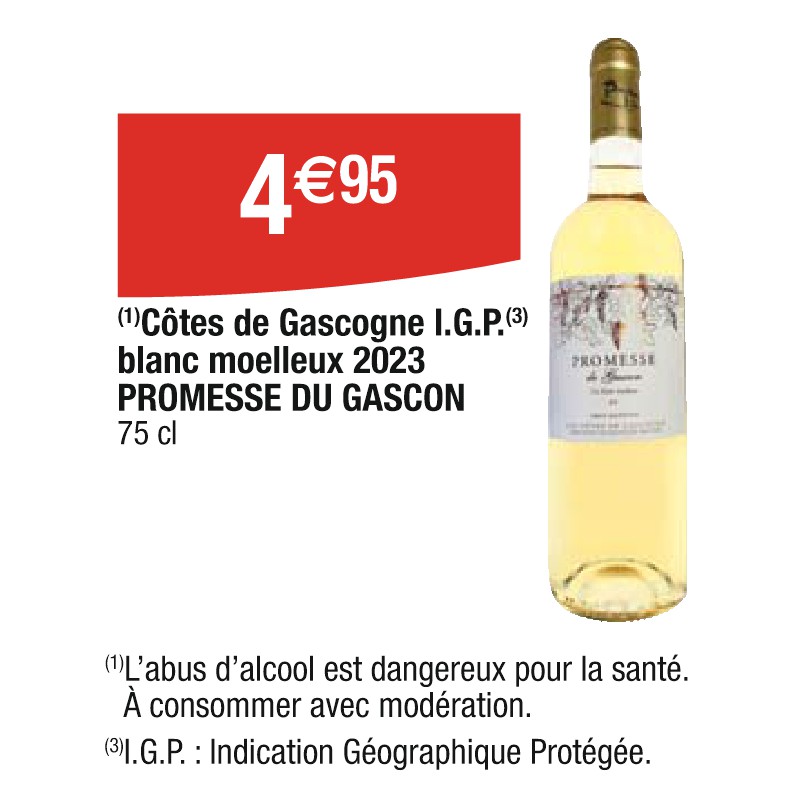Côtes de Gascogne I.G.P. blanc moelleux 2023 PROMESSE DU GASCON