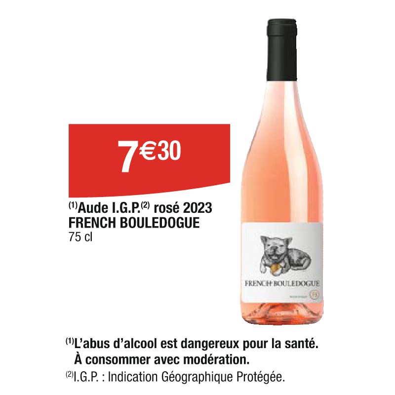 Aude I.G.P. rosé 2023 FRENCH BOULEDOGUE