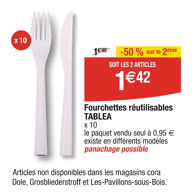 Fourchettes réutilisables TABLEA