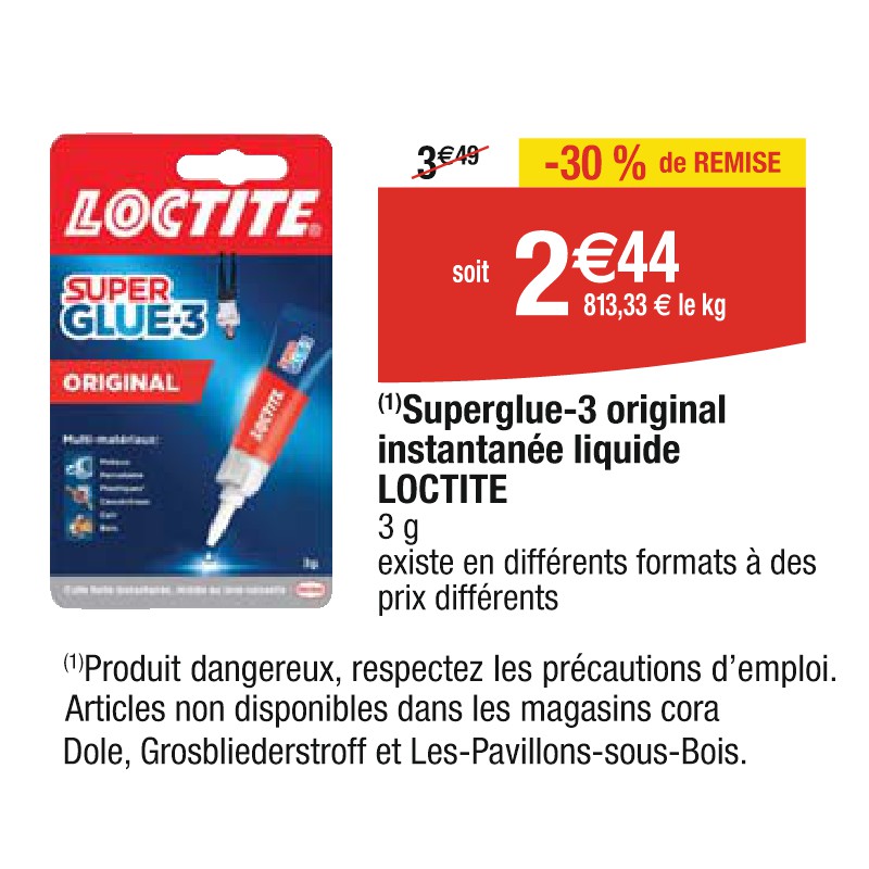 Superglue-3 original instantanée liquide LOCTITE