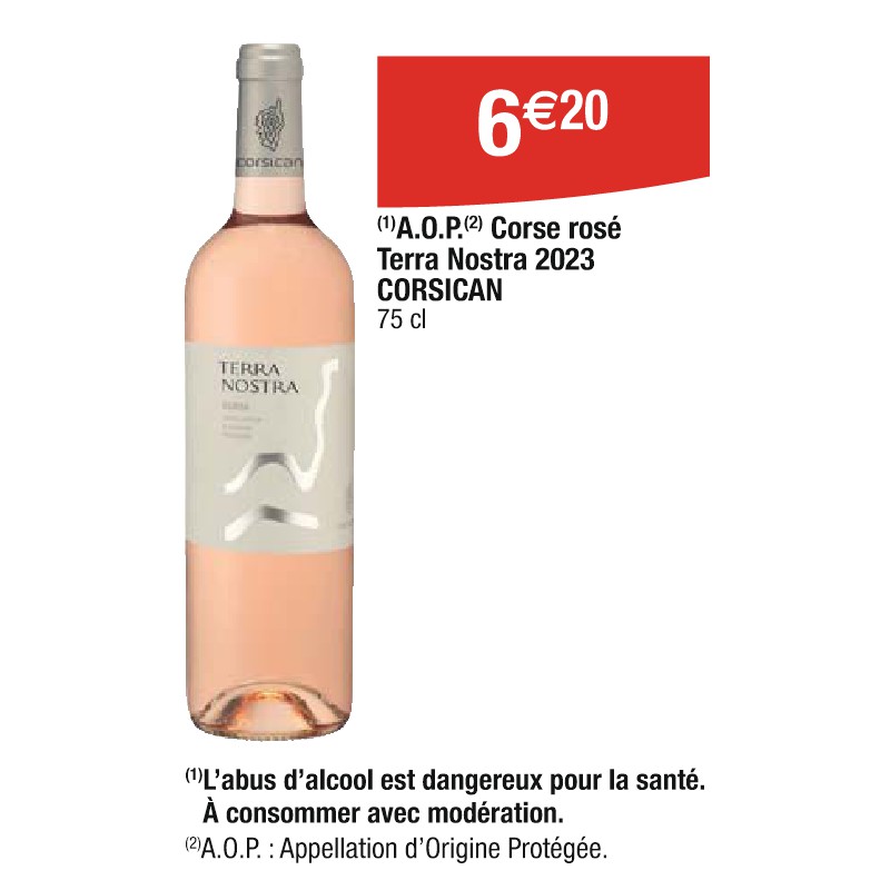 A.O.P. Corse rosé Terra Nostra 2023 CORSICAN