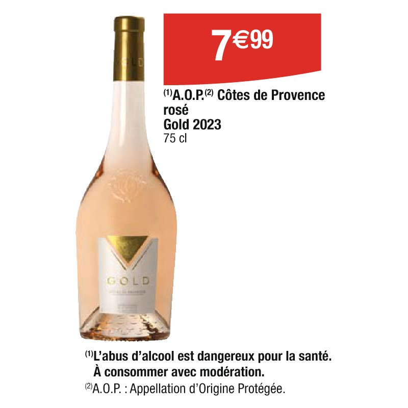 A.O.P. Côtes de Provence rosé Gold 2023