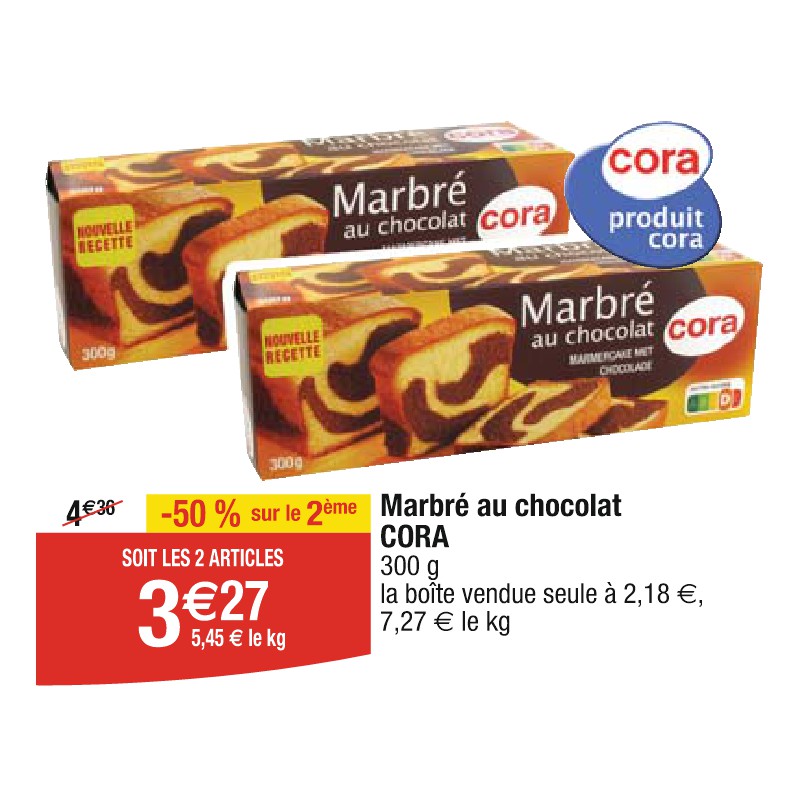 Marbré au chocolat CORA