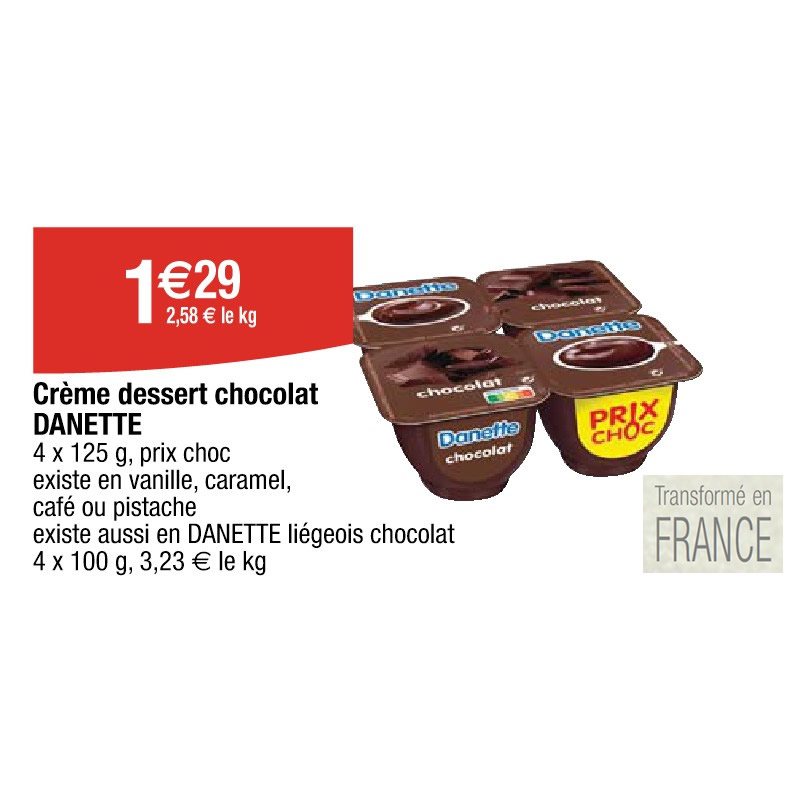 Crème dessert chocolat DANETTE