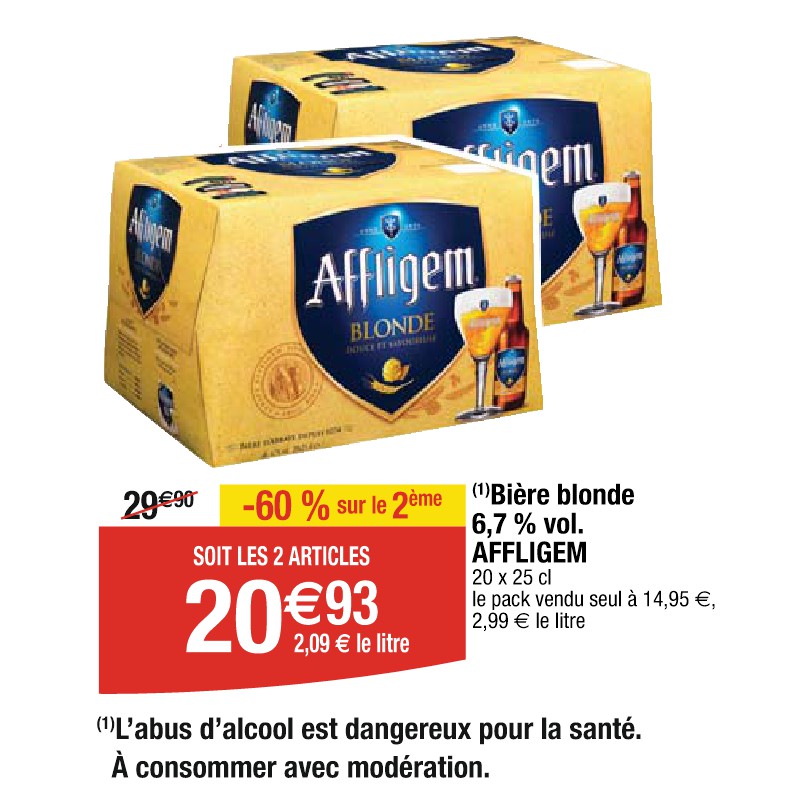 Bière blonde 6,7 % vol. AFFLIGEM