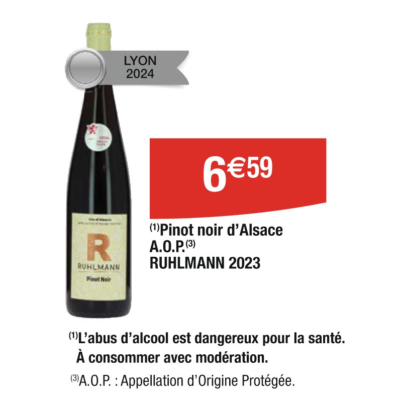 Pinot noir d’Alsace A.O.P. RUHLMANN 2023