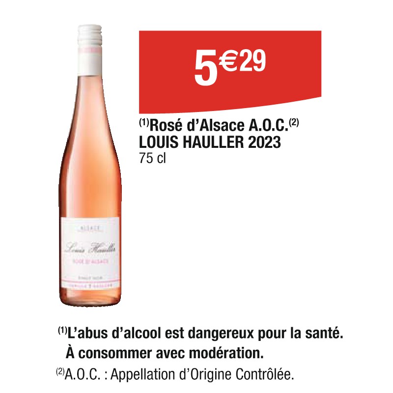 Rosé d’Alsace A.O.C. LOUIS HAULLER 2023