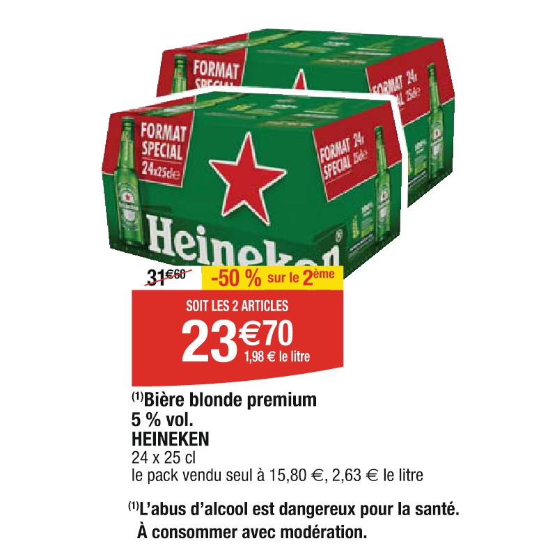 Bière blonde premium 5 % vol. HEINEKEN