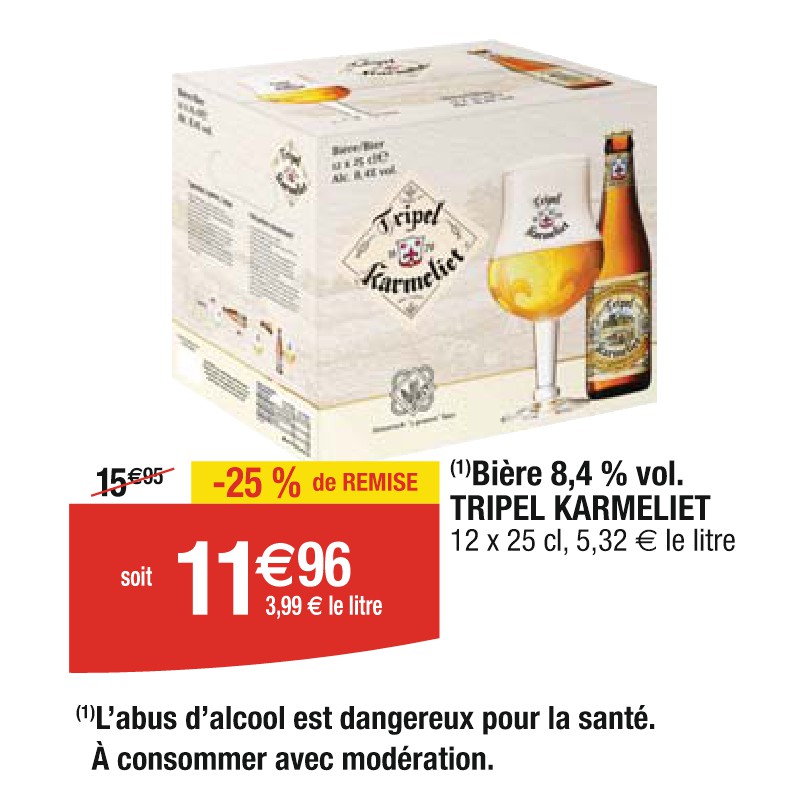 Bière 8,4 % vol. TRIPEL KARMELIET