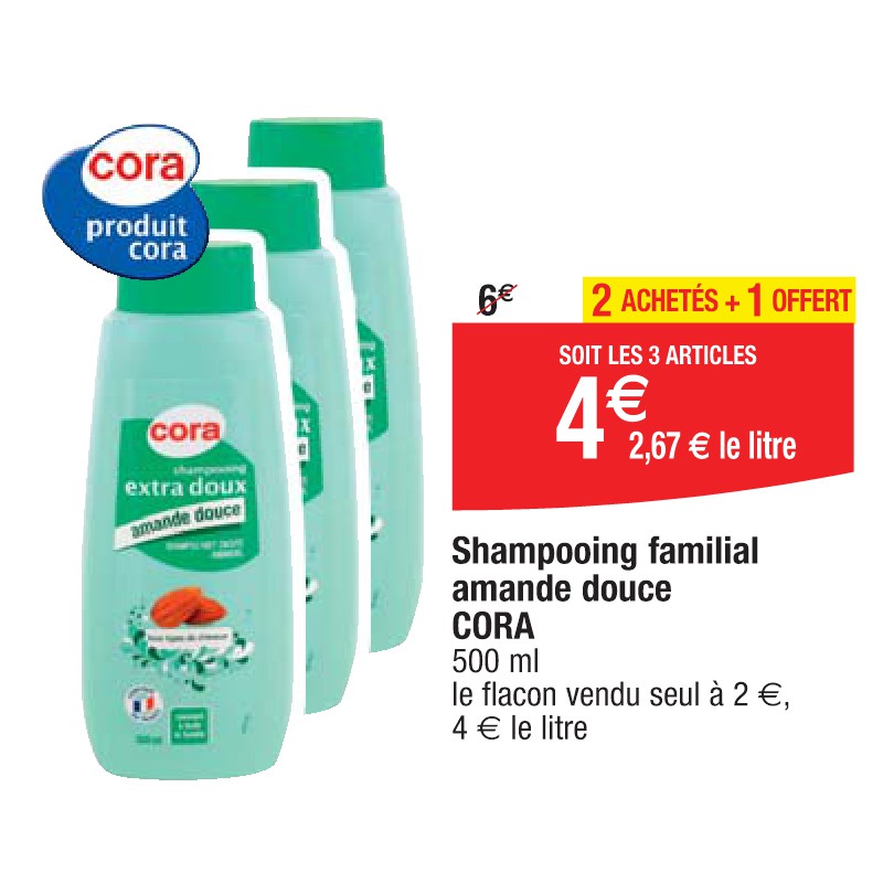 Shampooing familial amande douce CORA