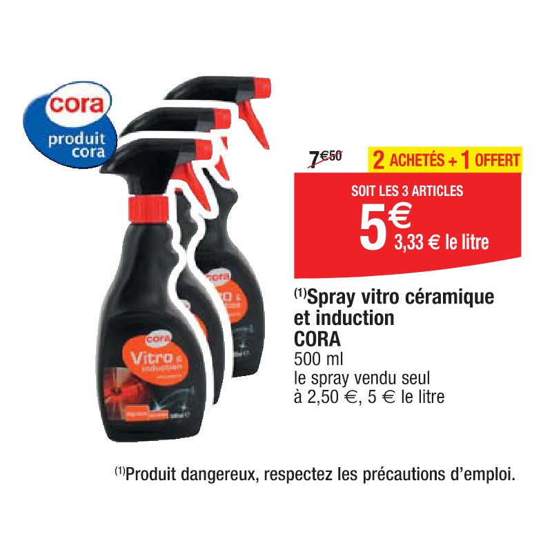 Spray vitro céramique et induction CORA