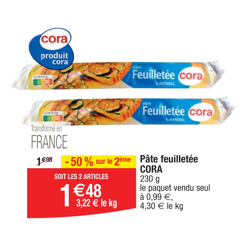 Pâte feuilletée CORA