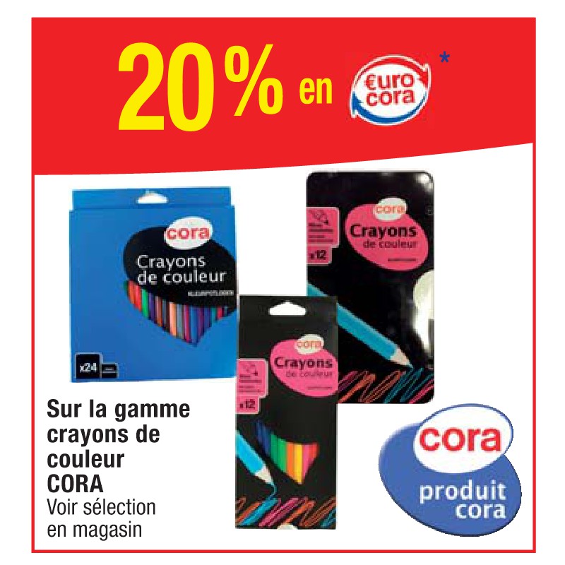 Gamme crayons de couleur CORA