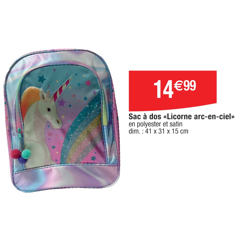 Sac à dos «Licorne arc-en-ciel»