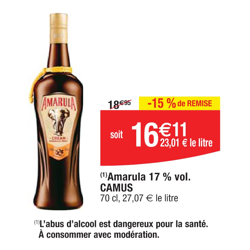 Amarula 17 % vol. CAMUS