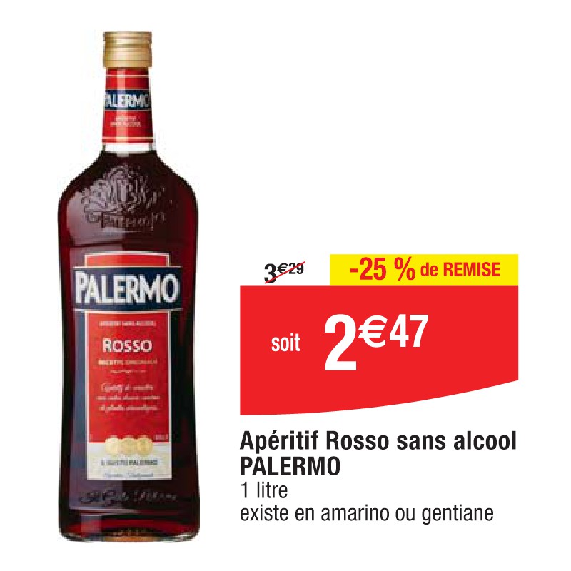 Apéritif Rosso sans alcool PALERMO