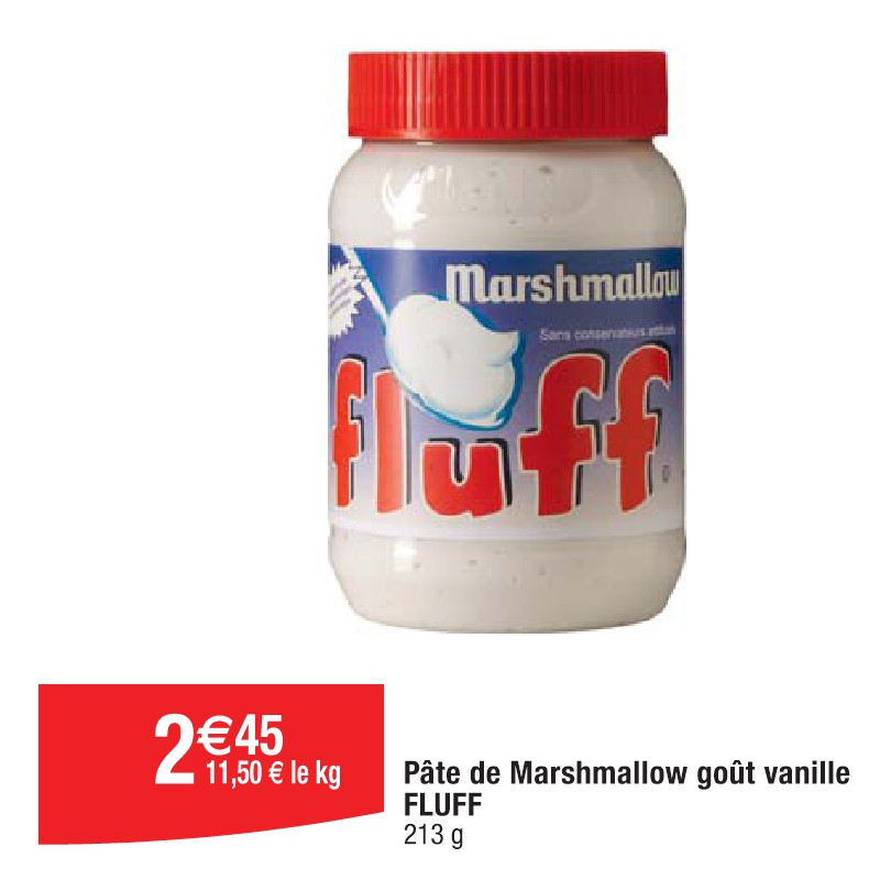 Pâte de Marshmallow goût vanille FLUFF