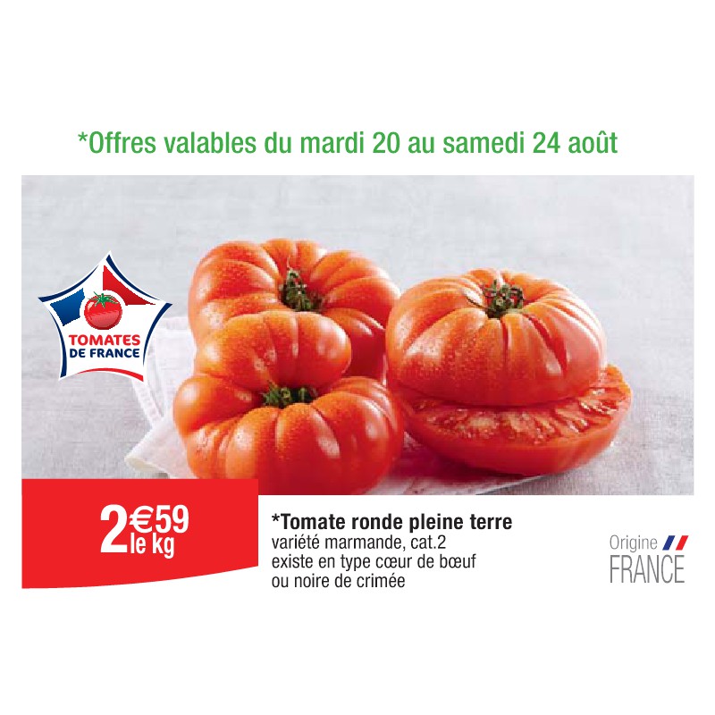 Tomate ronde pleine terre