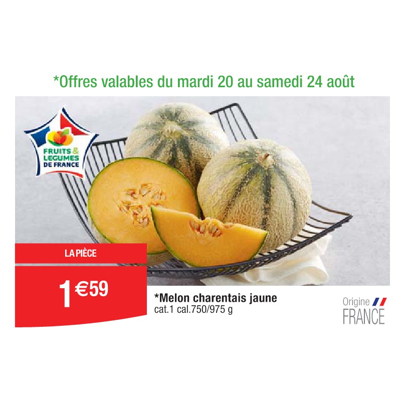 Melon charentais jaune