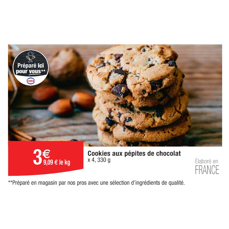 Cookies aux pépites de chocolat