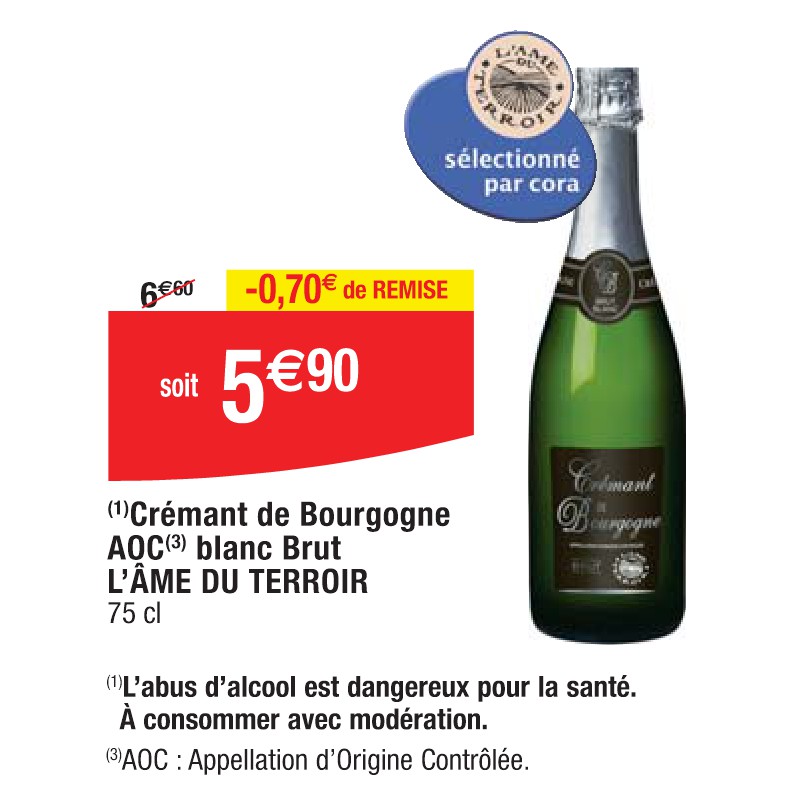 Crémant de Bourgogne AOC blanc Brut L’ÂME DU TERROIR