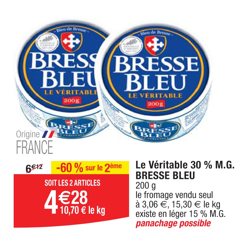 Le Véritable 30 % M.G. BRESSE BLEU