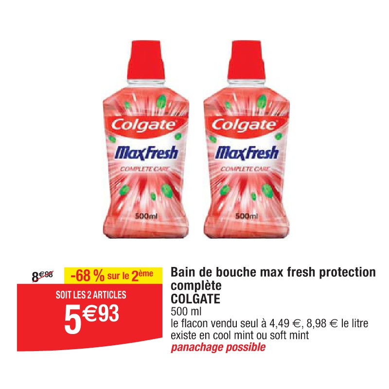 Bain de bouche max fresh protection complète COLGATE