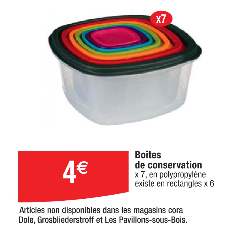 Boîtes de conservation