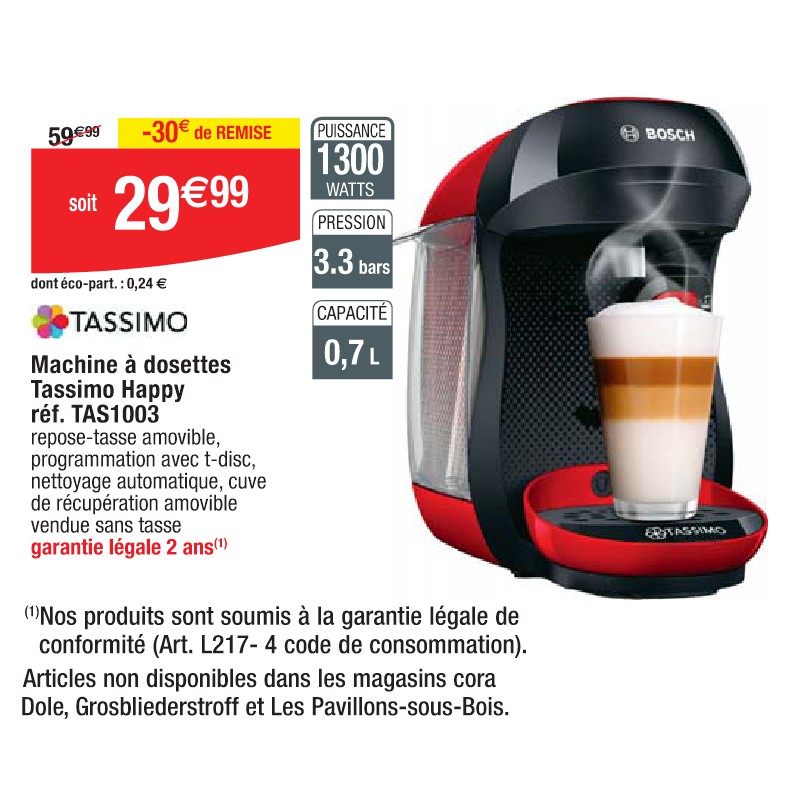 Machine à dosettes Tassimo Happy réf. TAS1003