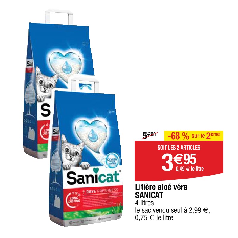 Litière aloé véra SANICAT