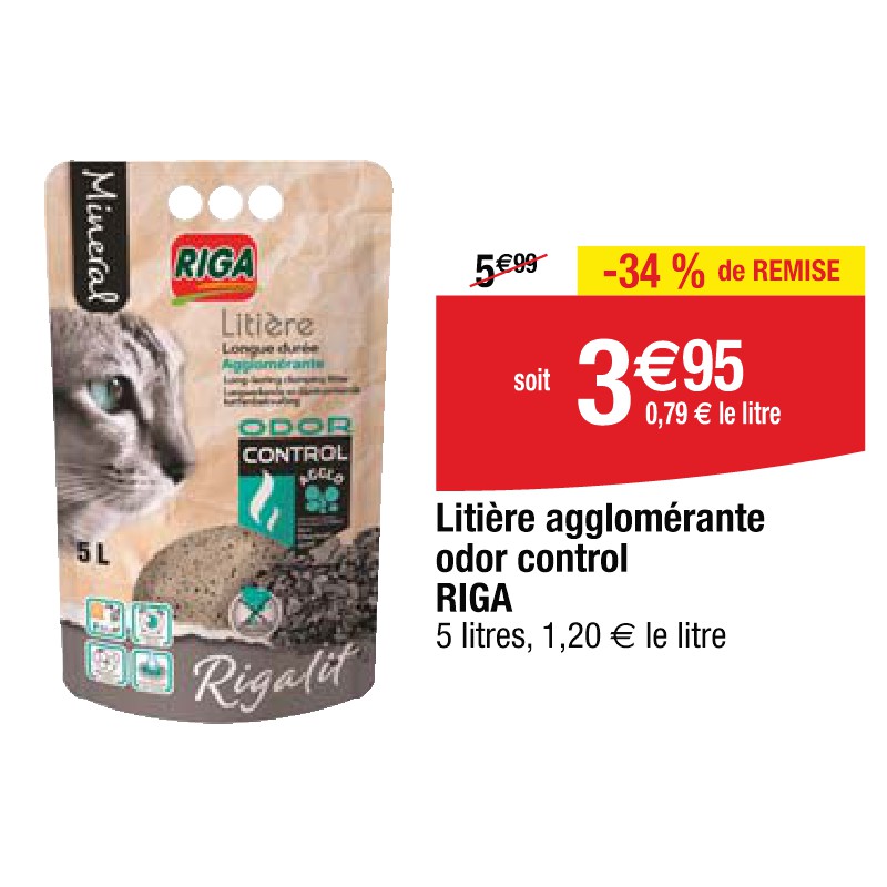 Litière agglomérante odor control RIGA