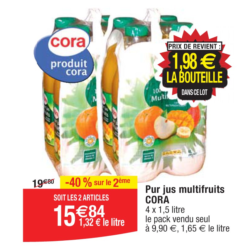 Pur jus multifruits CORA