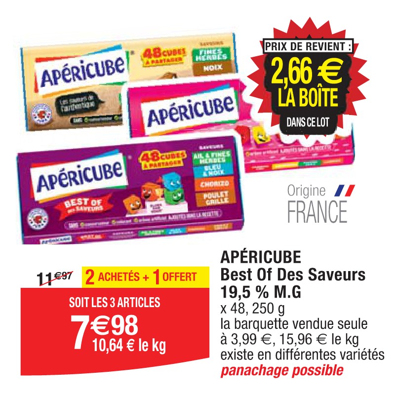 APÉRICUBE Best Of Des Saveurs 19,5 % M.G