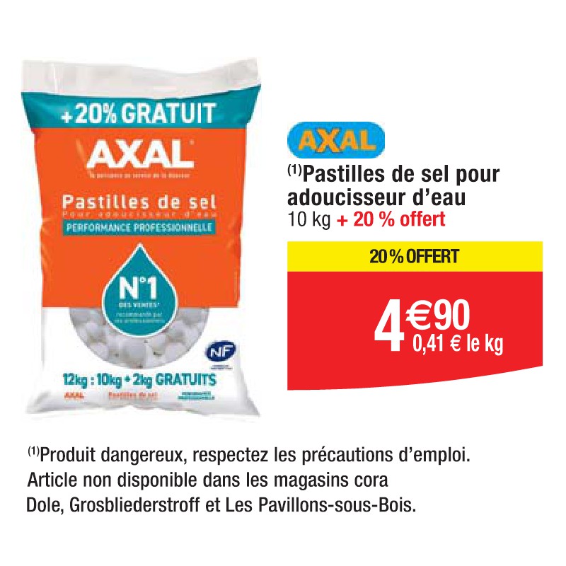 Pastilles de sel pour adoucisseur d’eau