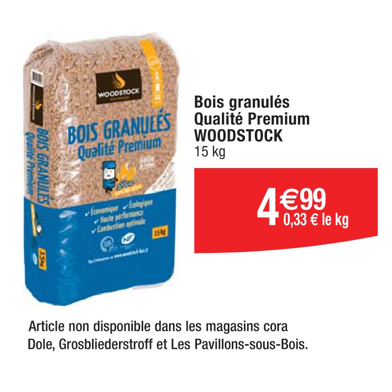 Bois granulés Qualité Premium WOODSTOCK