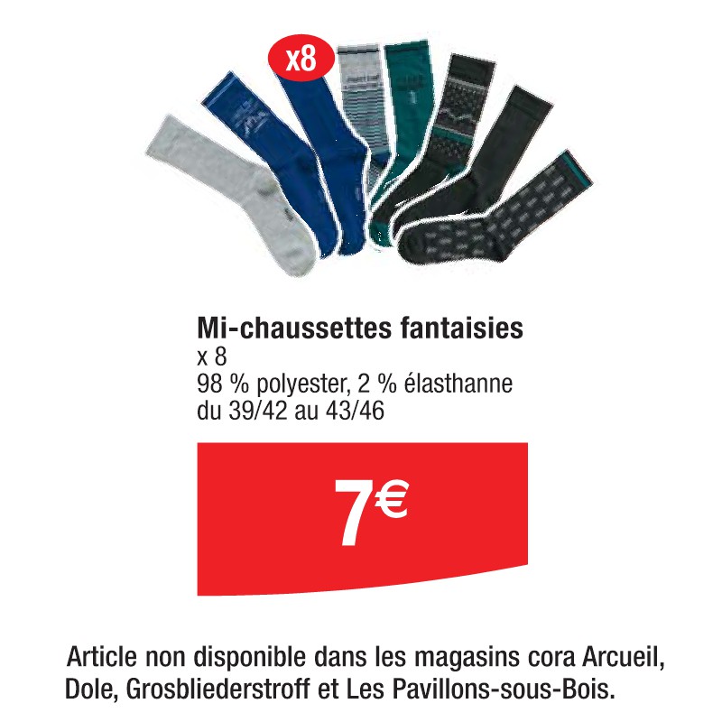 Mi-chaussettes fantaisies