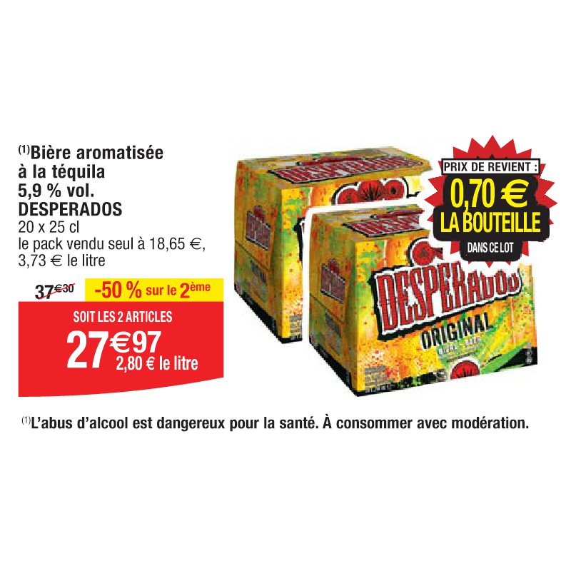 Bière aromatisée à la téquila 5,9 % vol. DESPERADOS