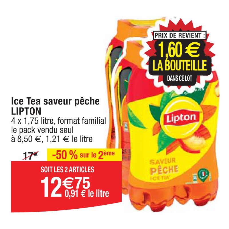 Ice Tea saveur pêche LIPTON