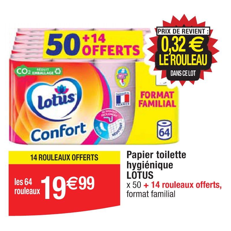 Papier toilette hygiénique LOTUS