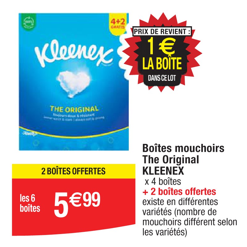 Boîtes mouchoirs The Original KLEENEX