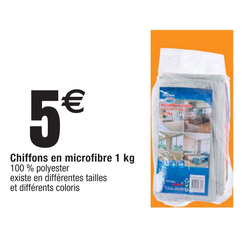 Chiffons en microfibre 1 kg