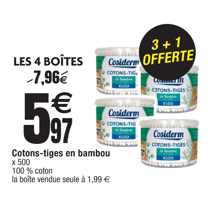 Cotons-tiges en bambou