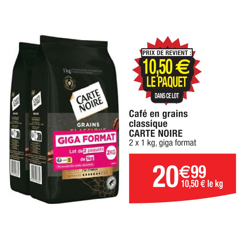 Café en grains classique CARTE NOIRE