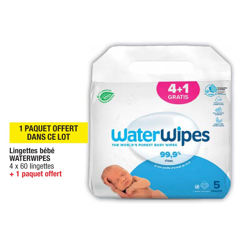 Lingettes bébé WATERWIPES