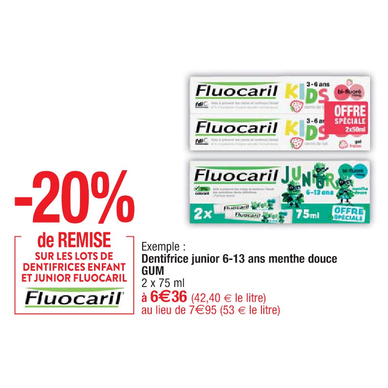 Dentifrice junior 6-13 ans menthe douce GUM