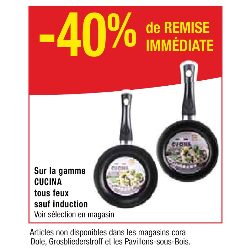 Gamme CUCINA tous feux sauf induction